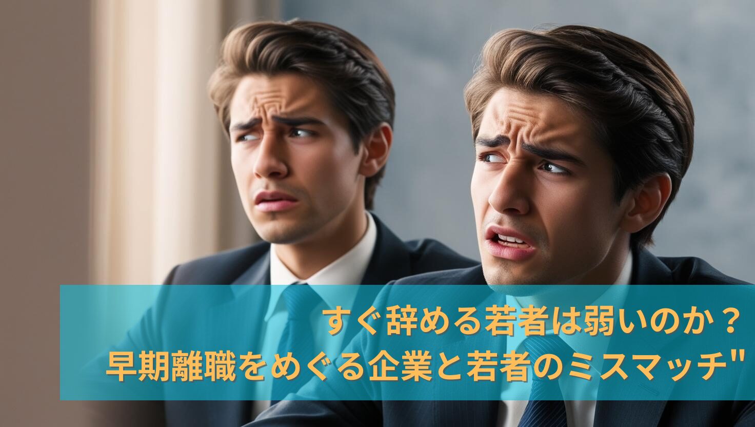 すぐ辞める若者は弱いのか？早期離職をめぐる企業と若者のミスマッチ"